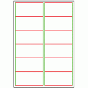 97mm x 47.5mm - 12 labels per sheet