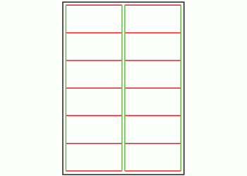 97mm x 47.5mm - 12 labels per sheet