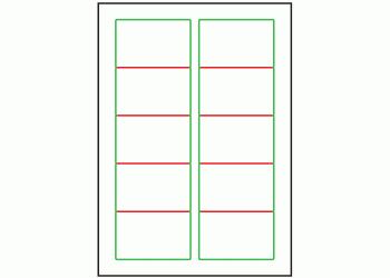 90mm x 50mm - 10 labels per sheet