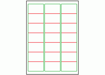 63.5mm x 38.1mm - 21 labels per sheet