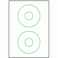 CD/DVD Labels 114.5mm - 2 labels per sheet