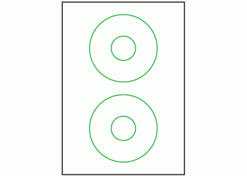 CD/DVD Labels 114.5mm - 2 labels per sheet