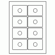 Business Card CD Labels - 8 labels per sheet