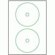 CD/DVD Labels 117.5mm - 2 labels per sheet