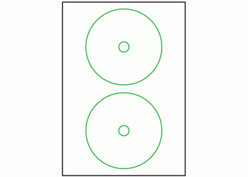 CD/DVD Labels 117.5mm - 2 labels per sheet