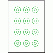 CD 34mm dia - 12 labels per sheet