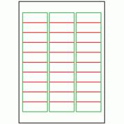 64mm x 25.4mm - 30 labels per sheet