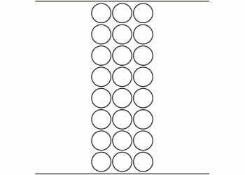 35mm dia - 5,450 blank labels per roll